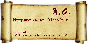 Morgenthaler Olivér névjegykártya